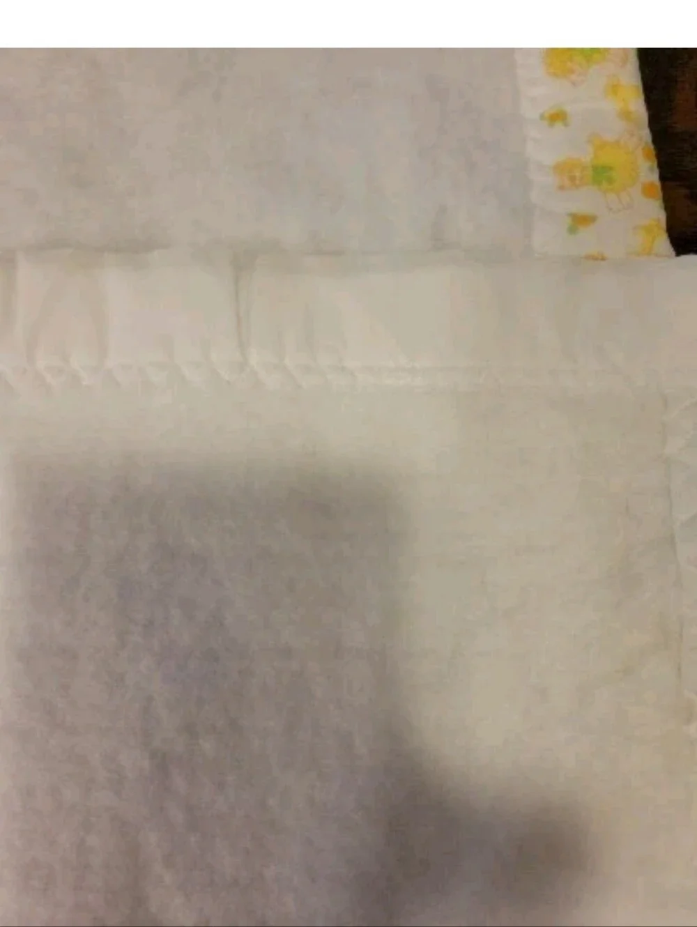 Vintage Baby Blanket Satin Trim Cotton Muslin 39